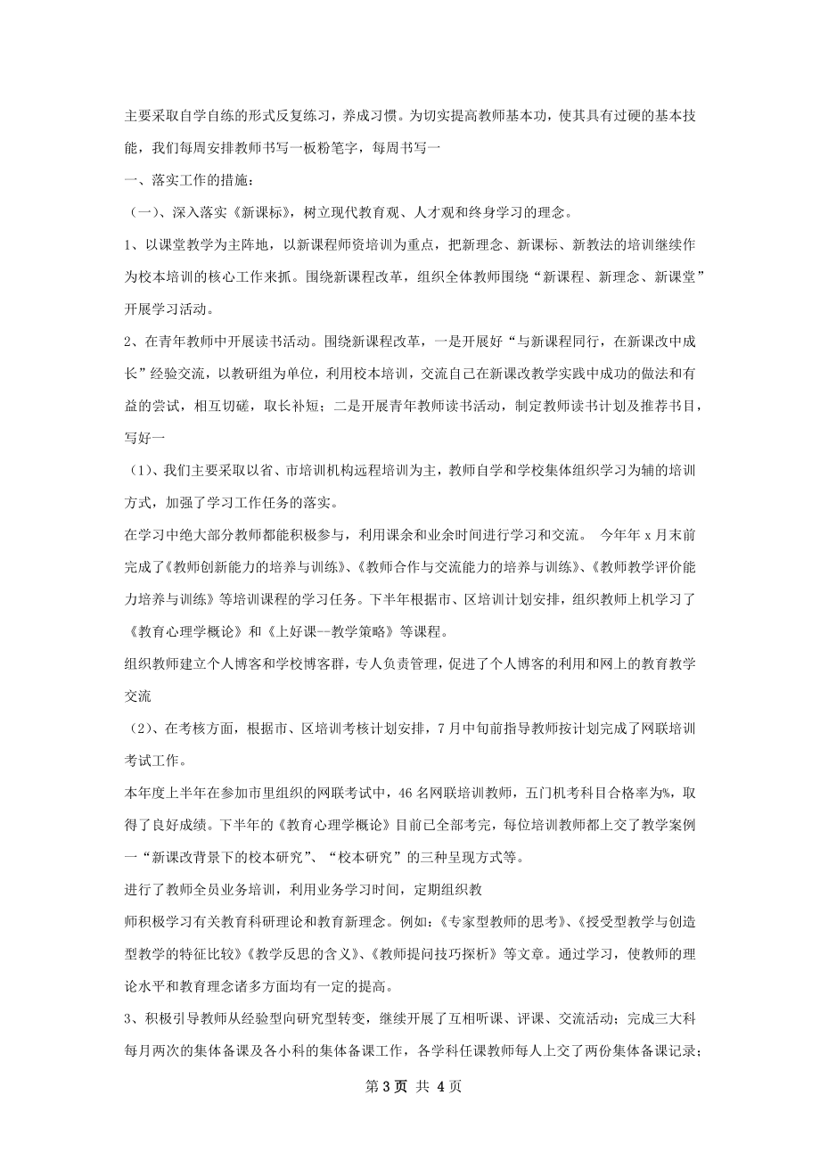 教师培训工作总结精选模板.docx_第3页