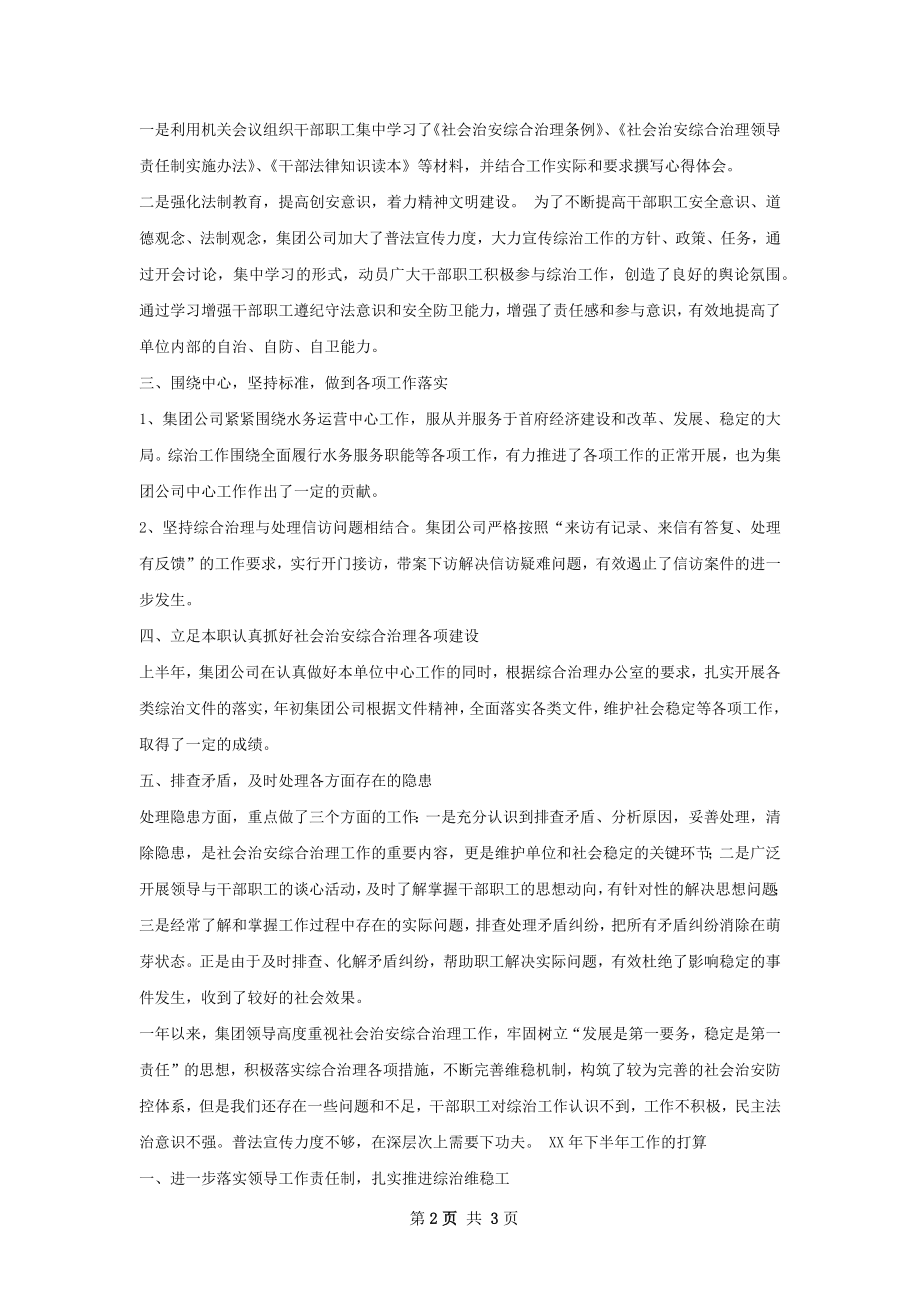 水务集团社会治安综合治理工作总结.docx_第2页