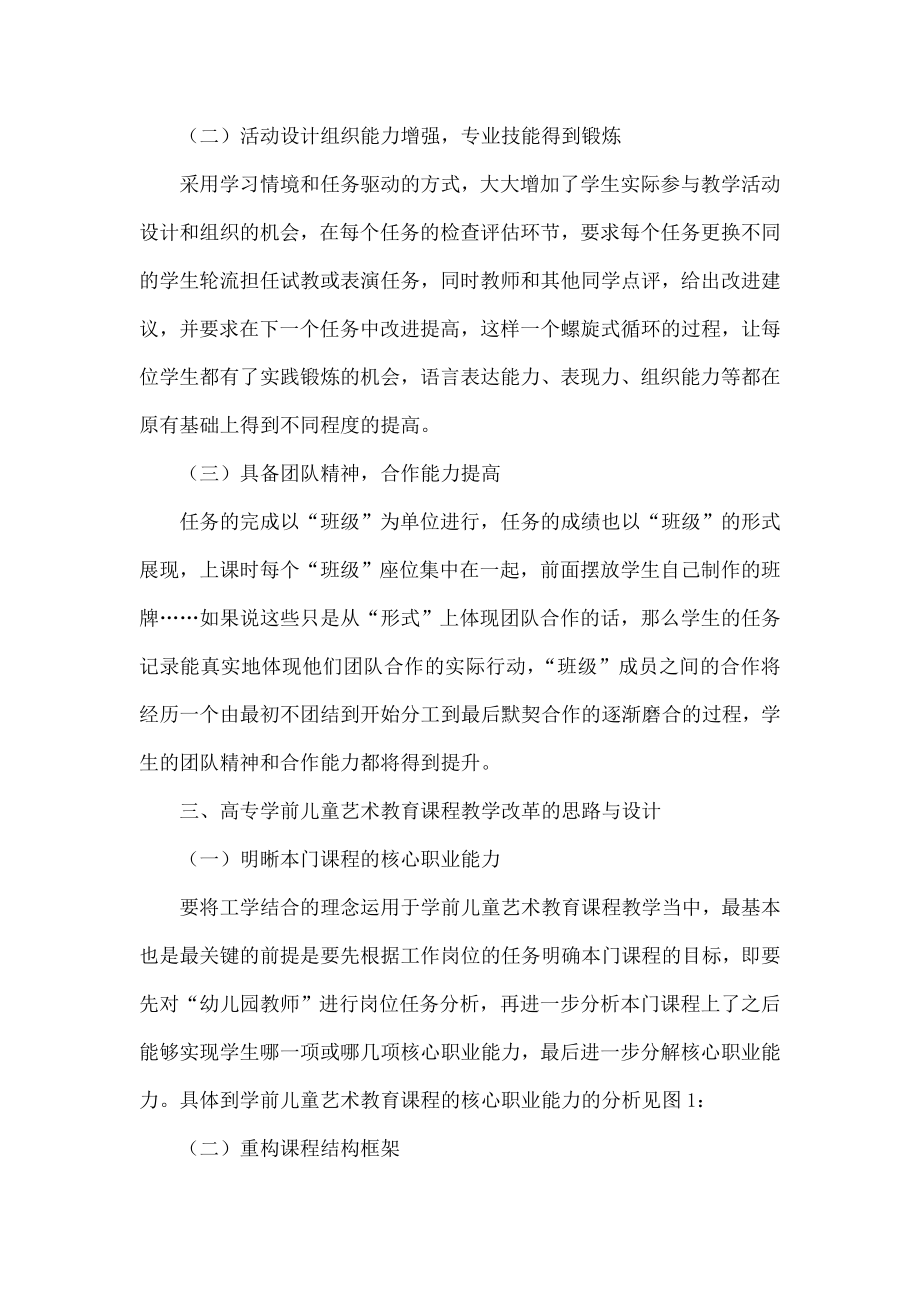 工学结合理念下高专学前儿童艺术教育课程教学改革探索.doc_第3页