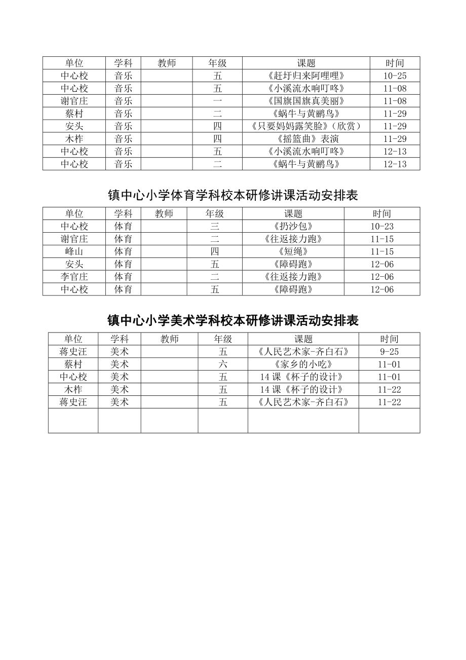 小学艺体学科校本研修计划.doc_第2页