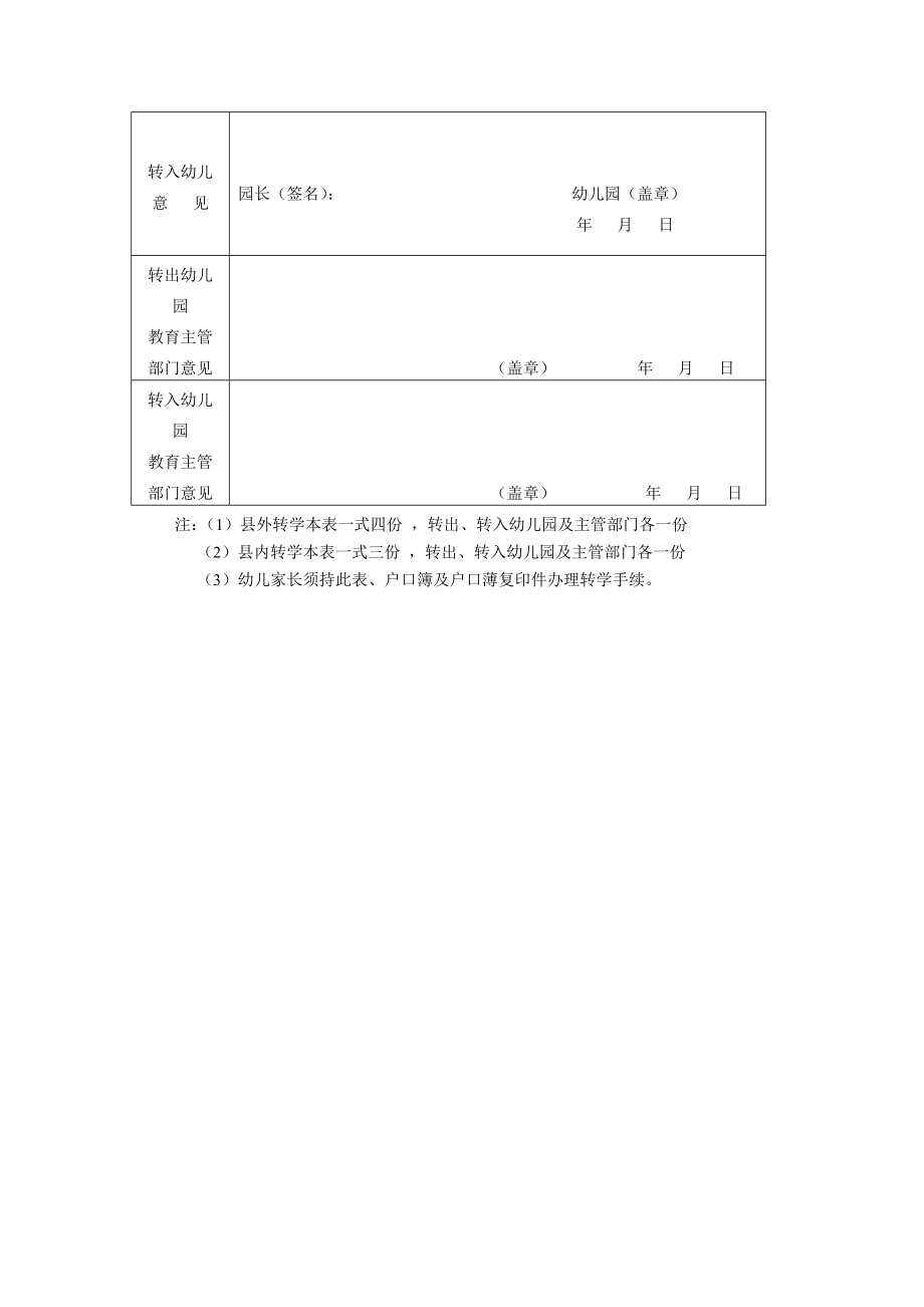 幼儿园入学申请书 转学申请表.doc_第2页