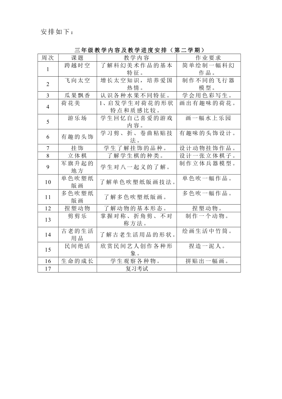 江西版美术三级下册工作计划.doc_第2页