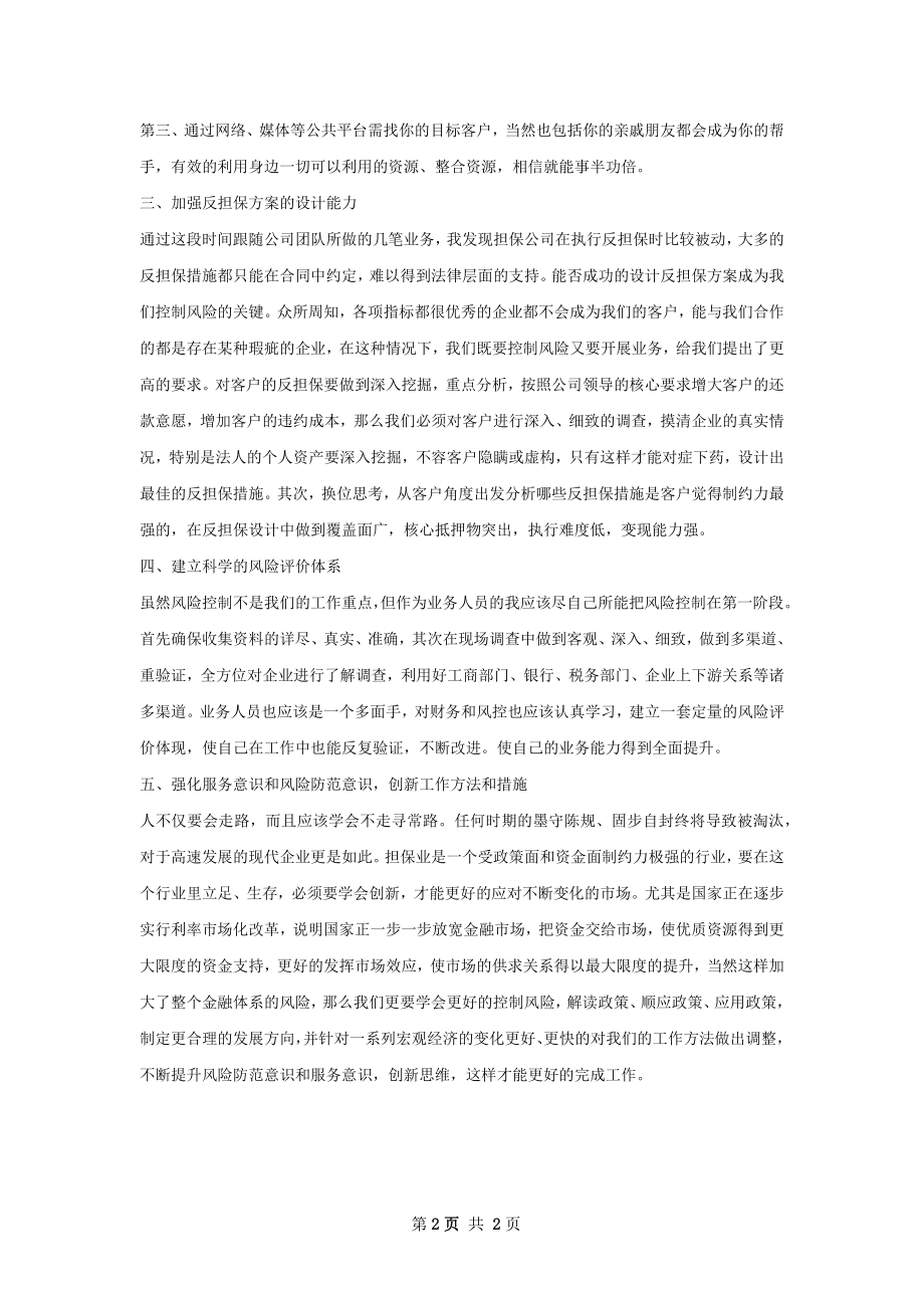 担保公司财务工作计划范文.docx_第2页