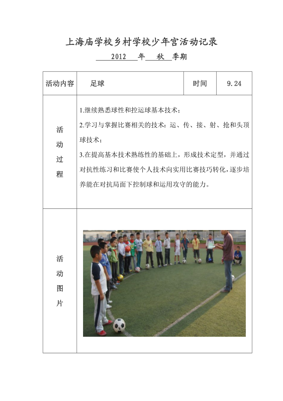 上海庙学校乡村学校少宫活动记录足球.doc_第1页