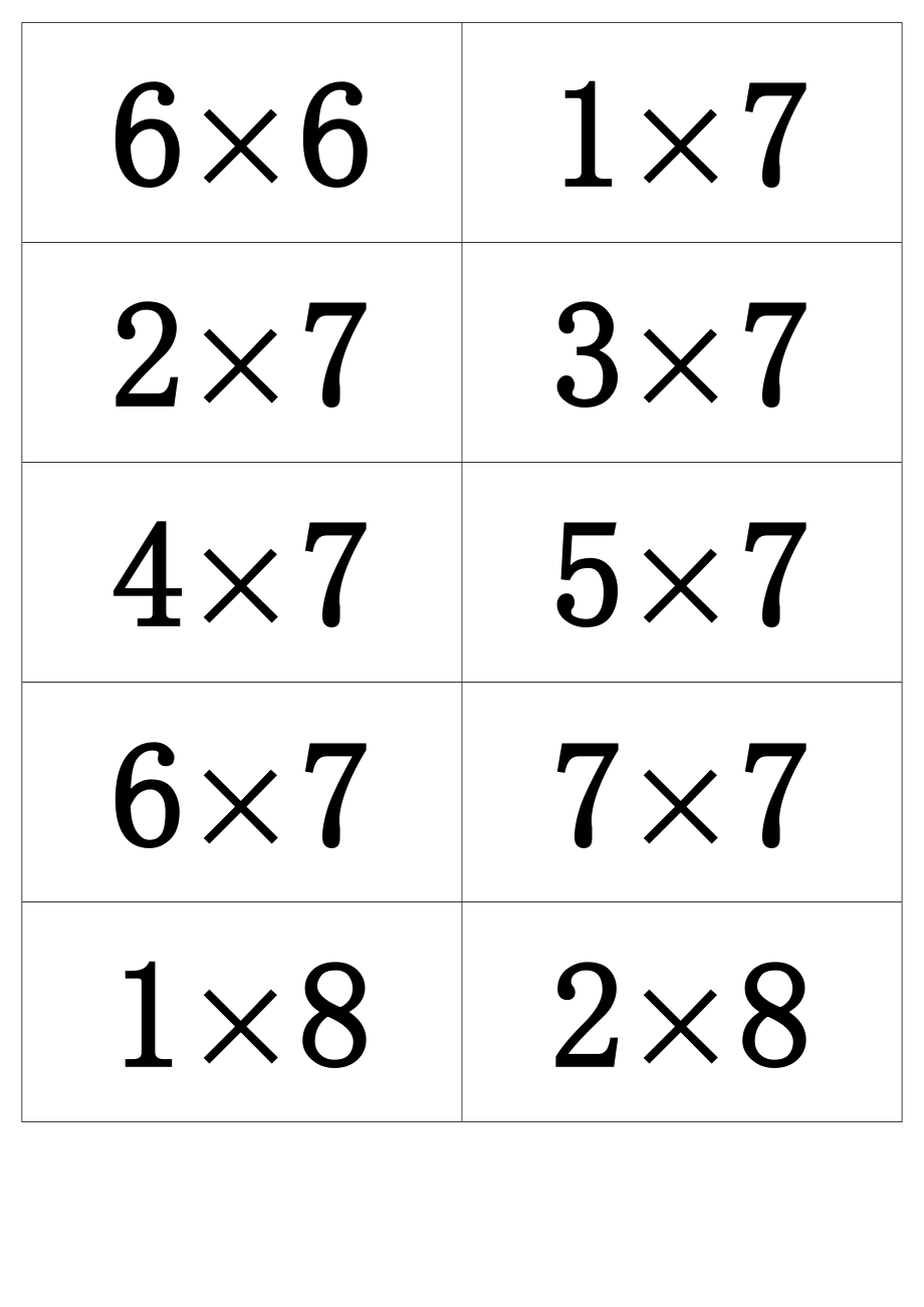 乘法口诀表卡片word格式二级上.doc_第3页