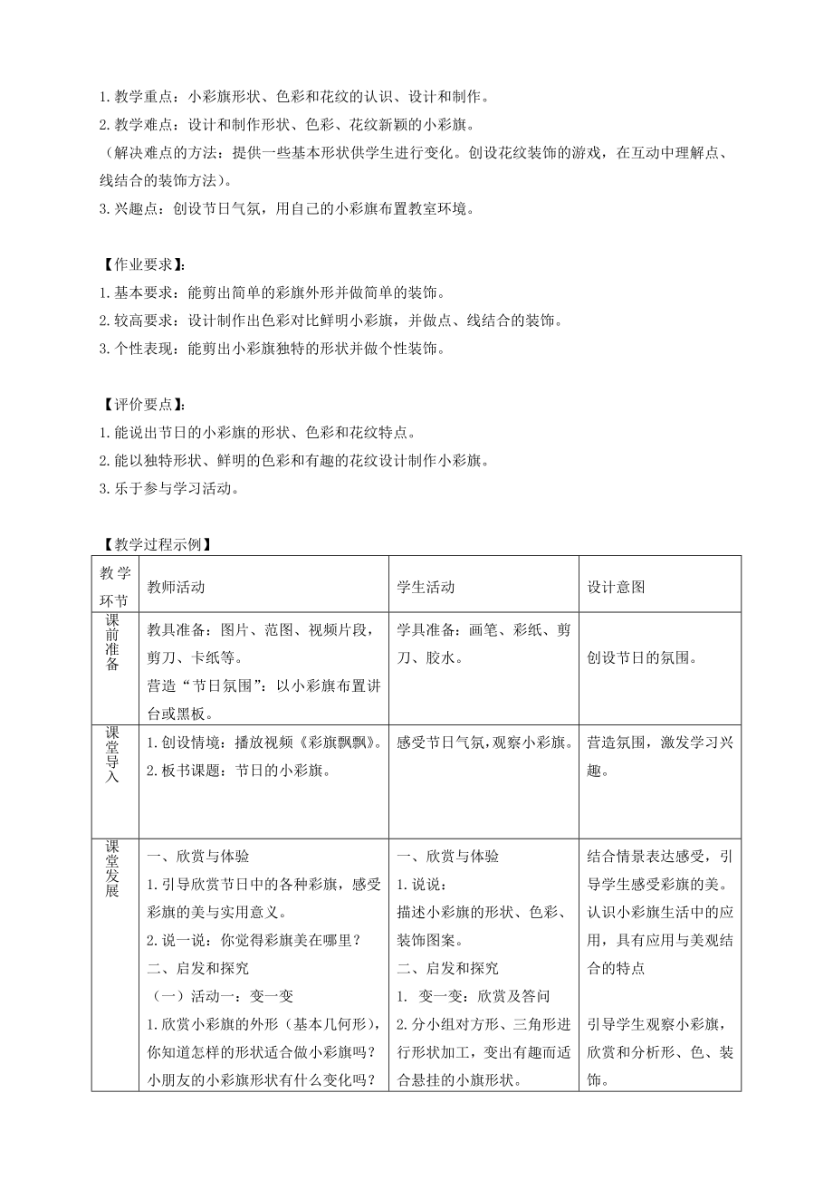 5765096147(莫宁）小学美术一级《节日的小彩旗》教学设计（原创） .doc_第3页