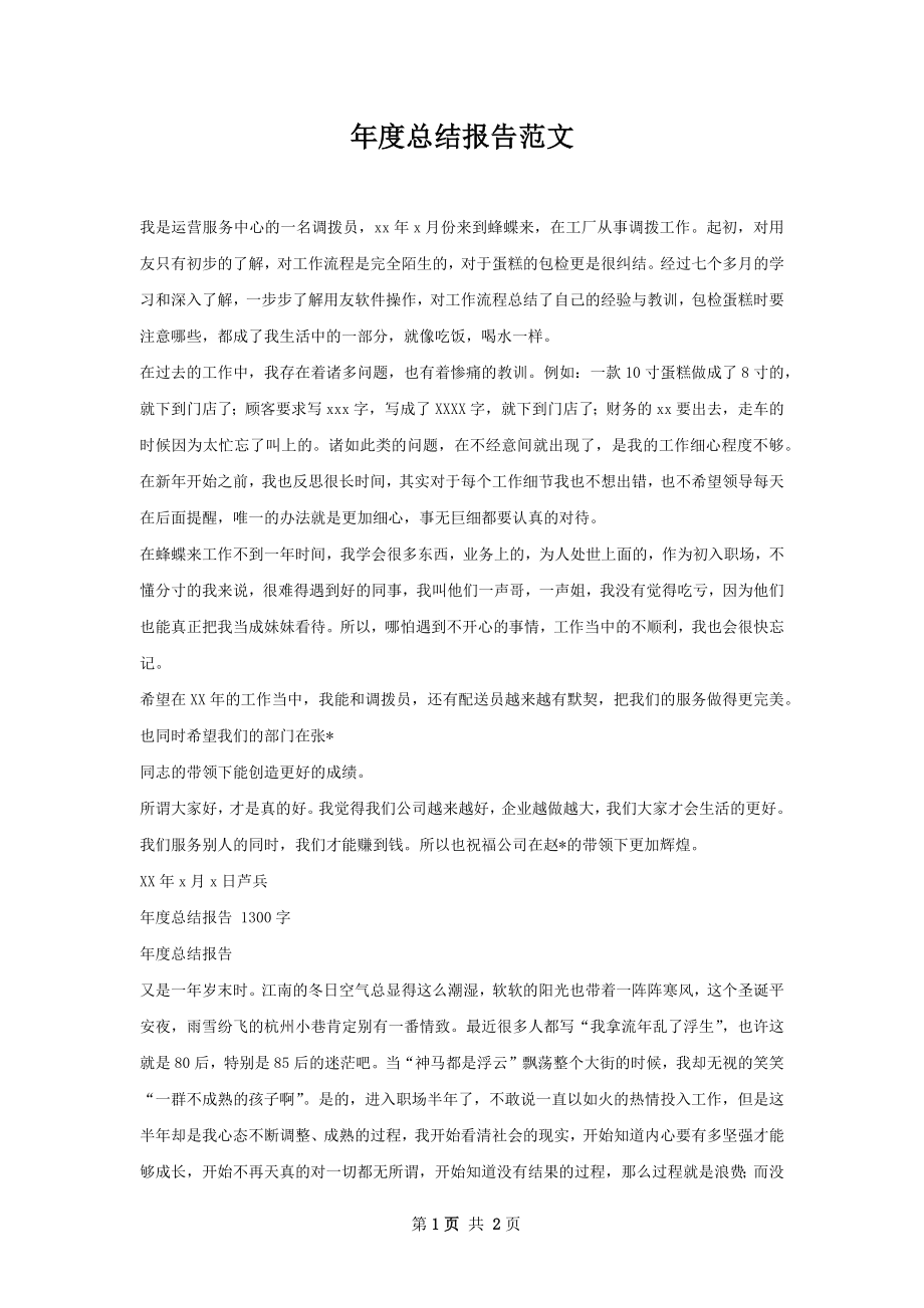 年度总结报告范文.docx_第1页