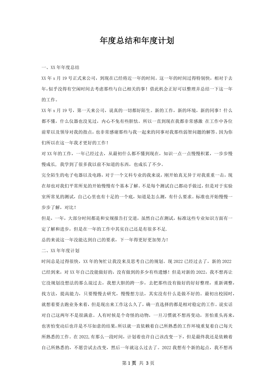 年度总结和年度计划.docx_第1页