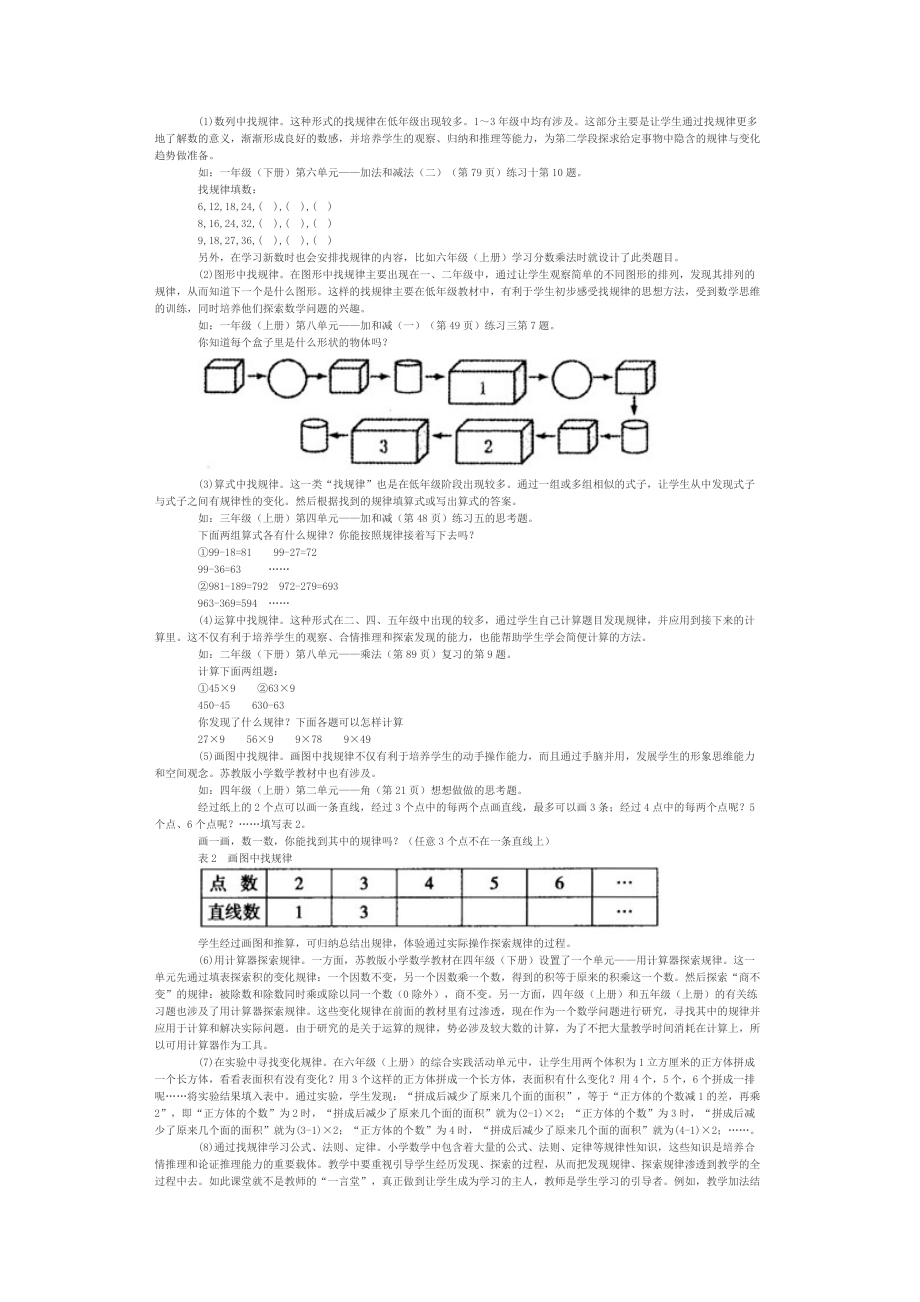 苏教版小学数学教材“找规律”的特点分析.doc_第2页