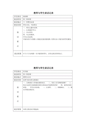 教师与学生谈话记录.doc