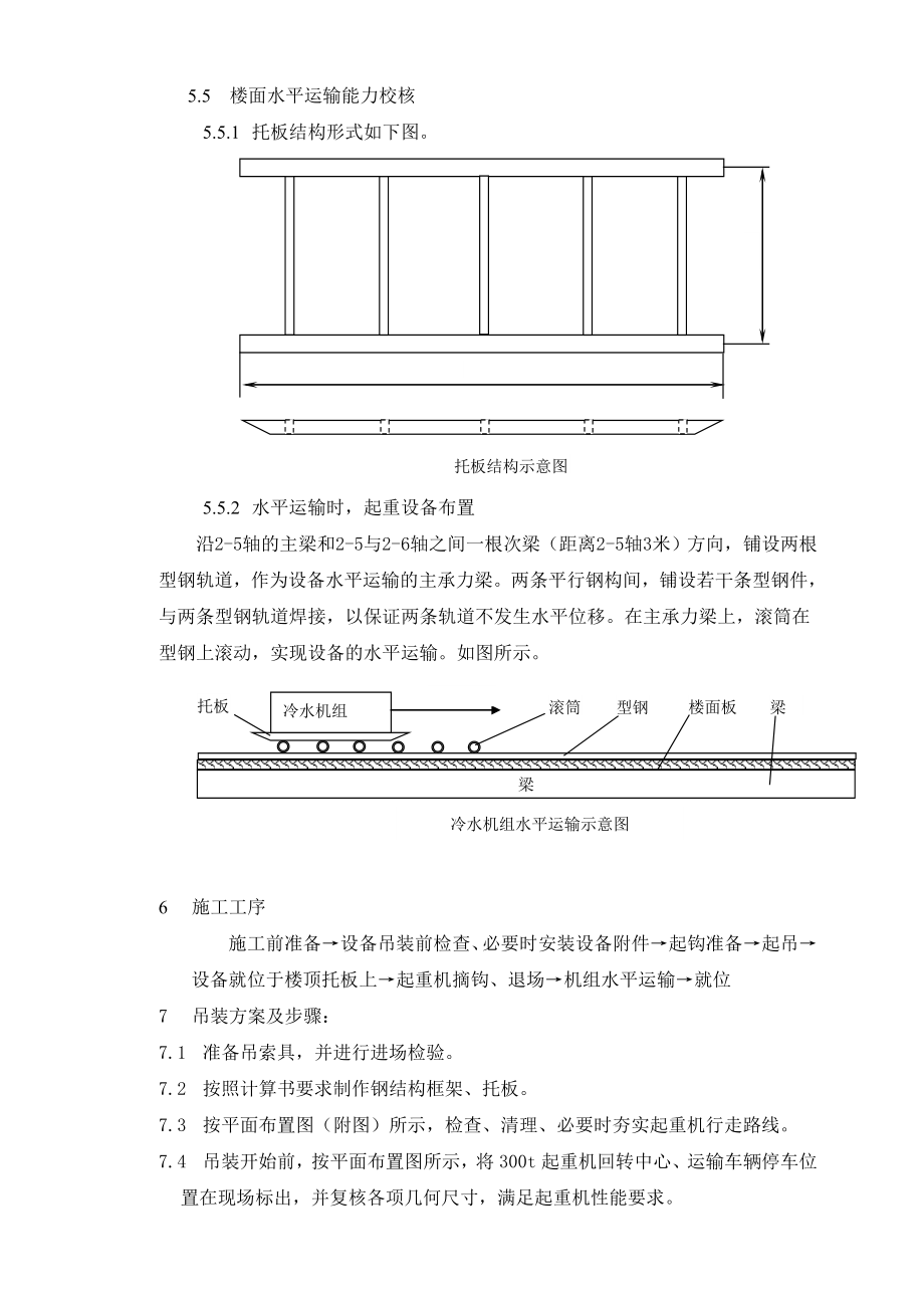 某商城屋顶冷水机组吊装方案.doc_第3页