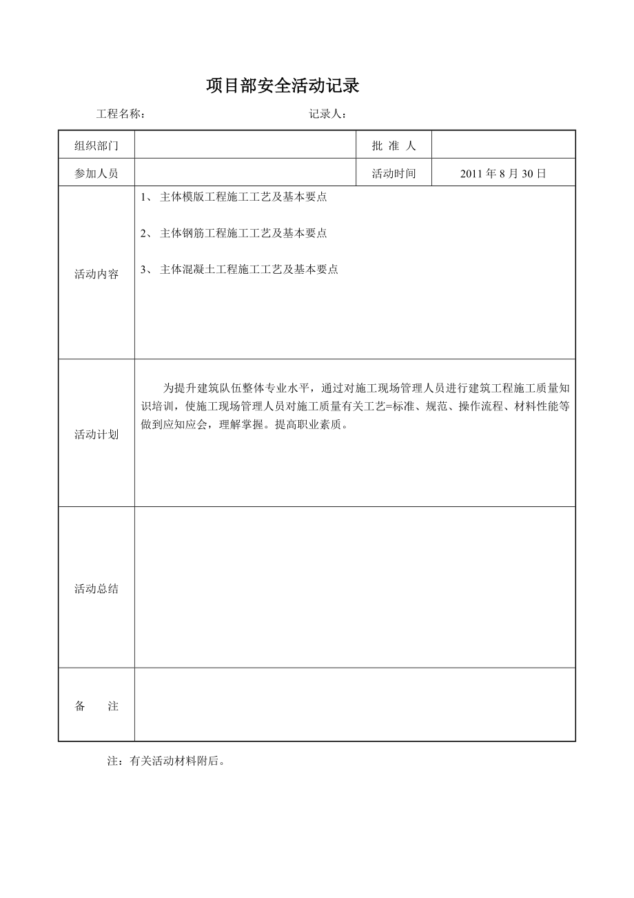 项目部安全活动记录.doc_第2页