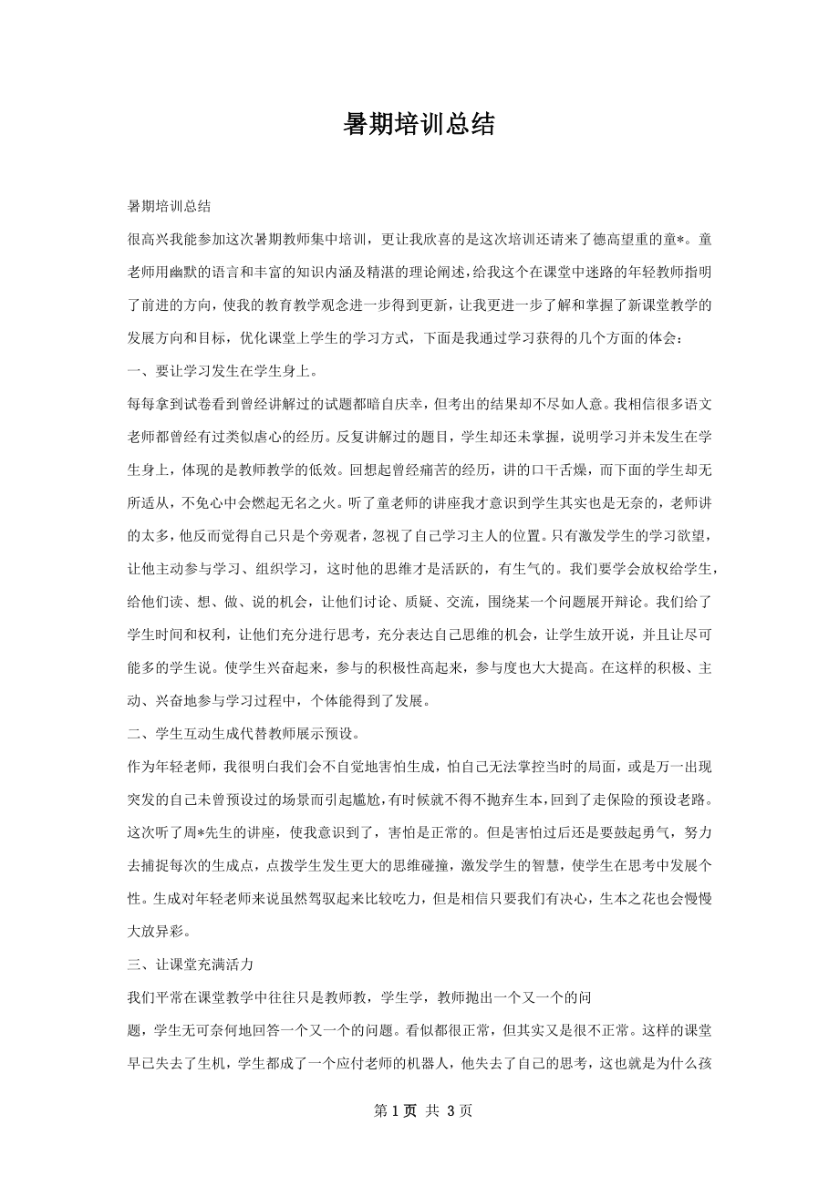 暑期培训总结.docx_第1页