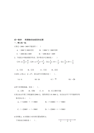 精华初一数学有理数的加减混和运算演习题19353.doc