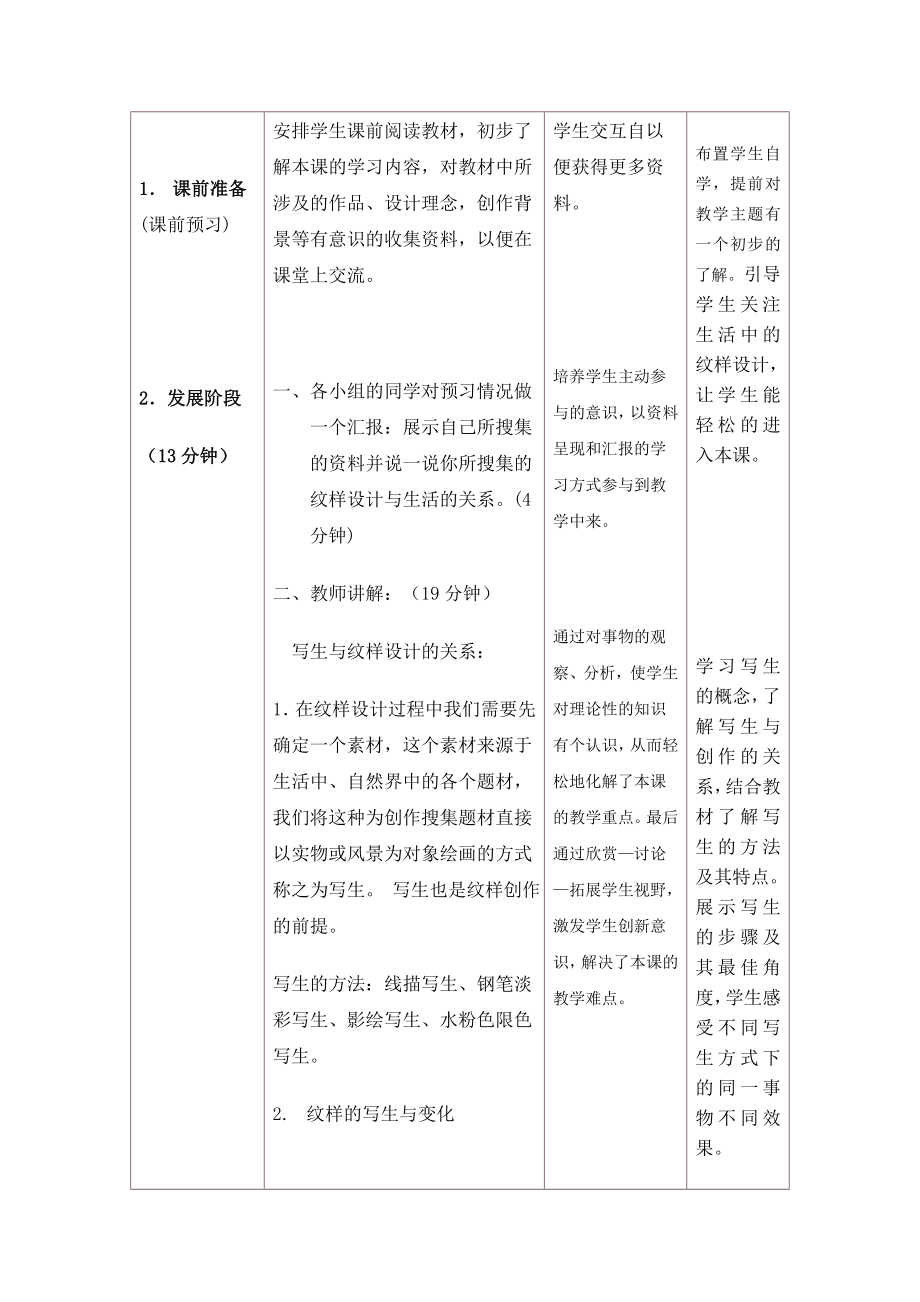 八级美术《纹样与生活》教学设计.doc_第2页