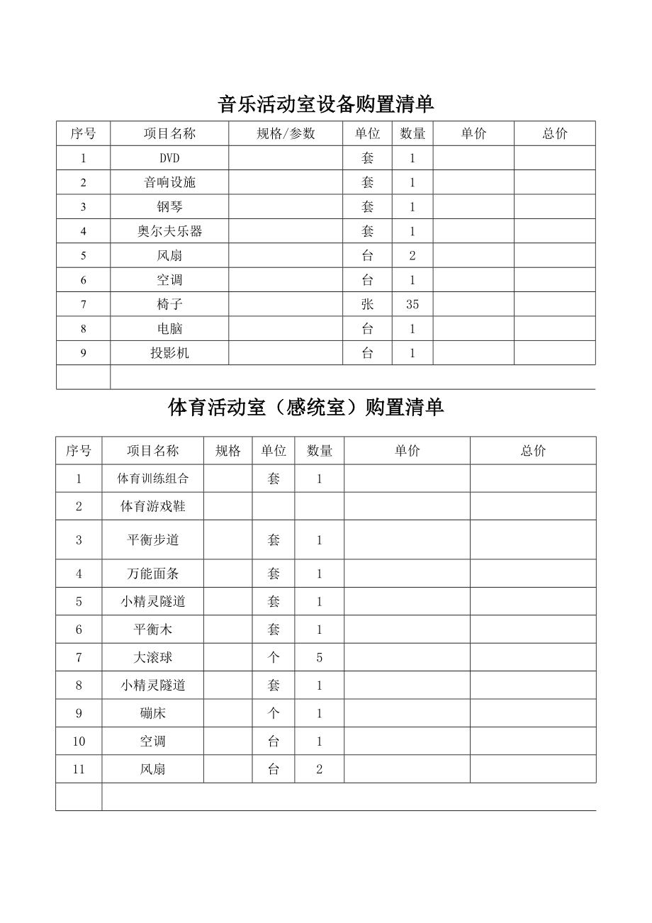 幼儿园教室设备采购清单.doc_第3页