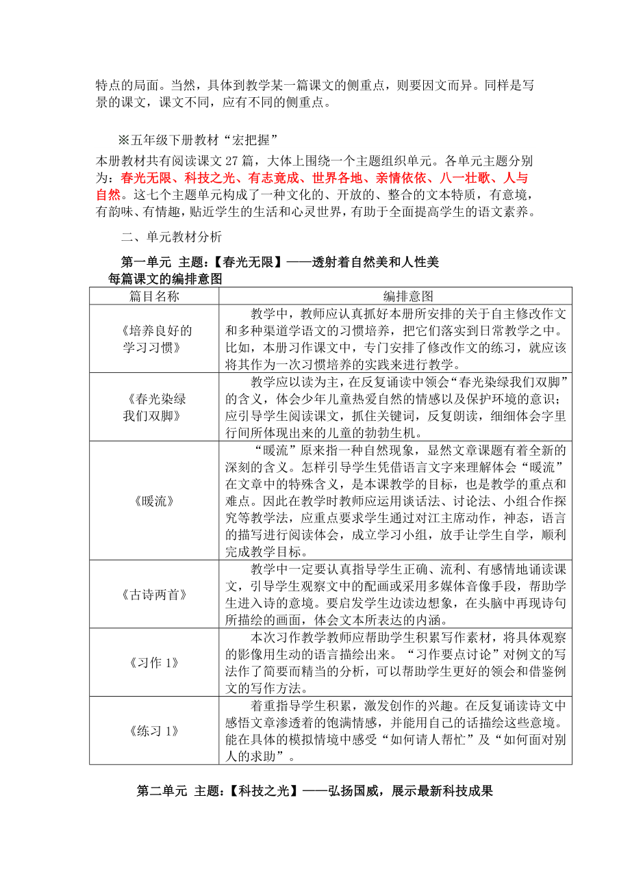 苏教版小学语文五级下册教材分析.doc_第2页