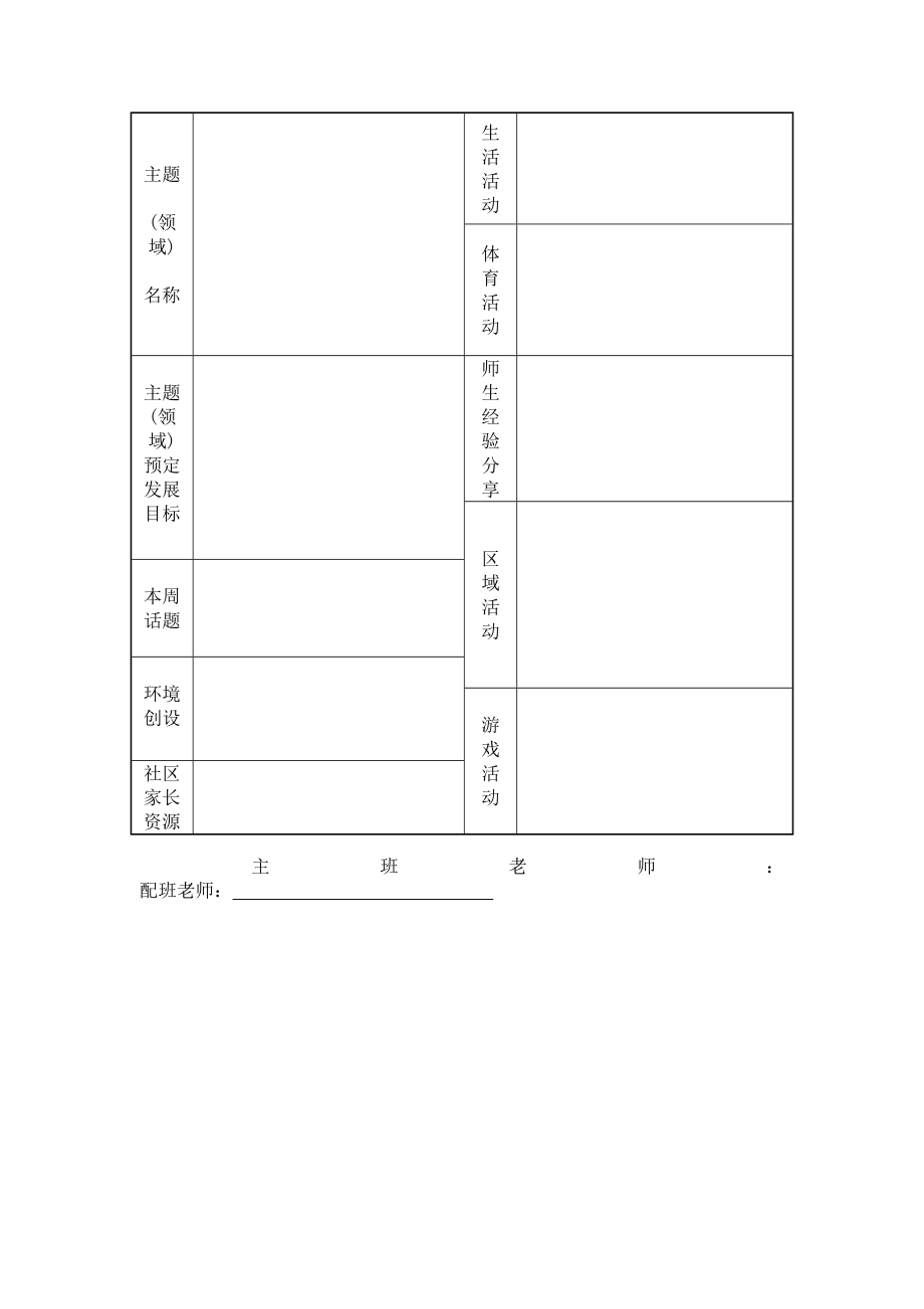 幼儿园班级周活动计划表【教委推荐】5.doc_第3页