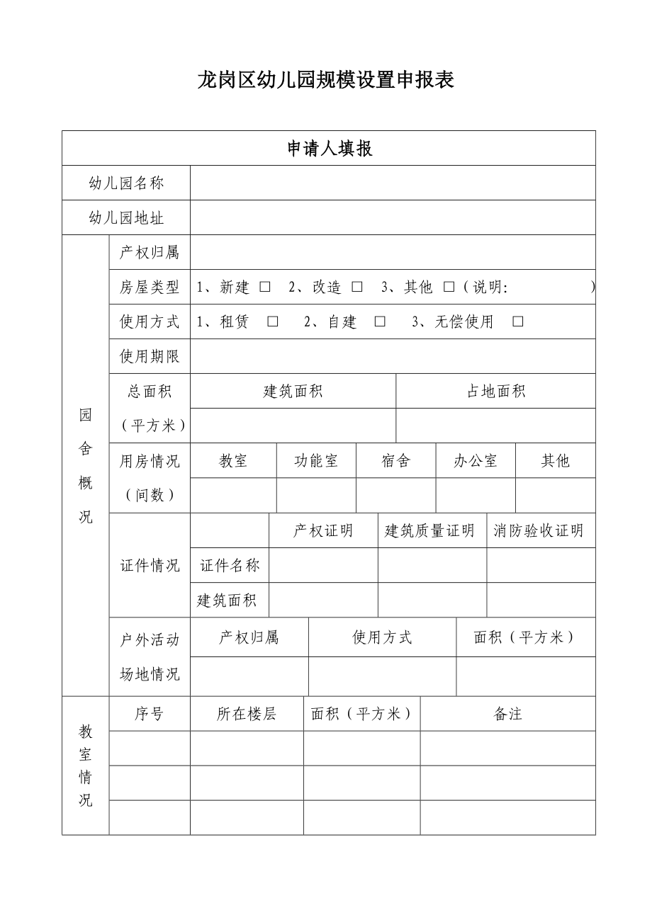 幼儿园设置情况表龙岗教育网.doc_第1页