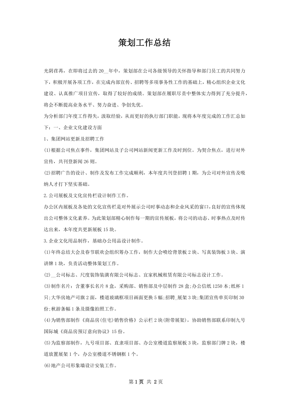 策划工作总结.docx_第1页