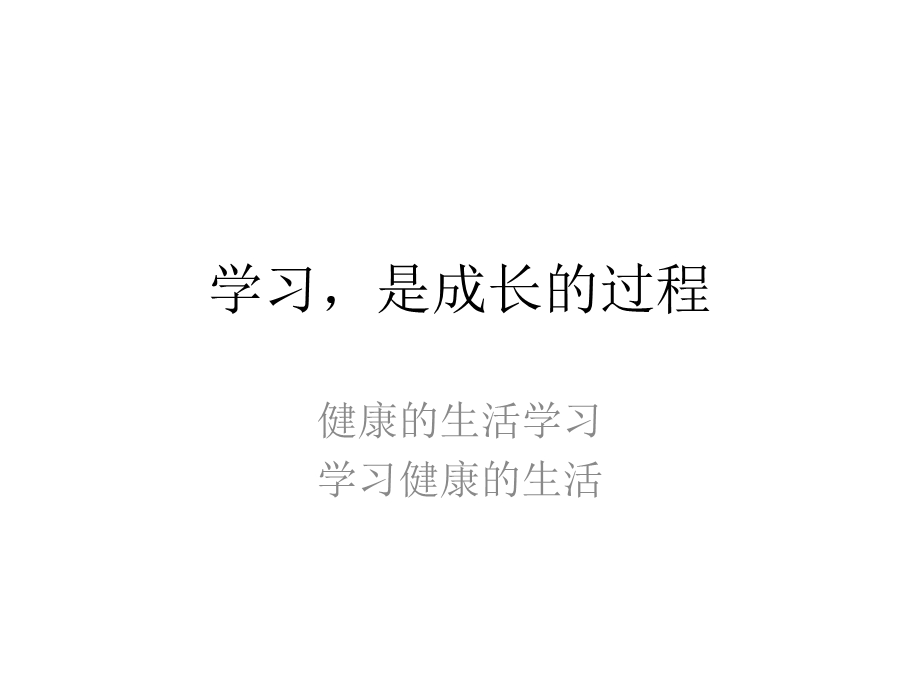 学习是成长的过程.pptx_第1页