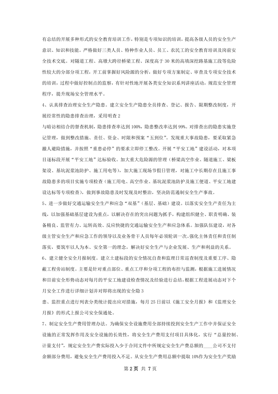 总监办安全生产工作计划.docx_第2页