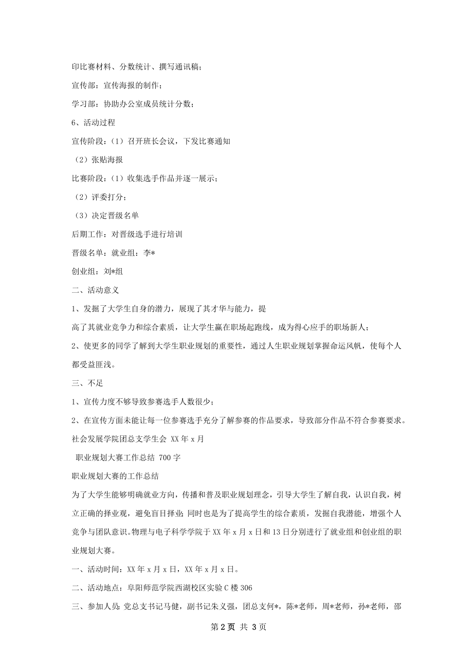 职业规划大赛工作总结.docx_第2页