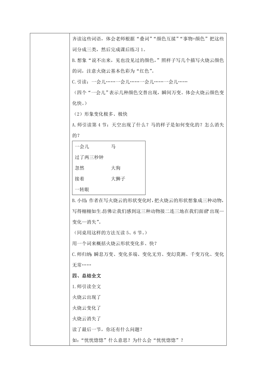 五级语文下册 火烧云 1教案 沪教版.doc_第3页