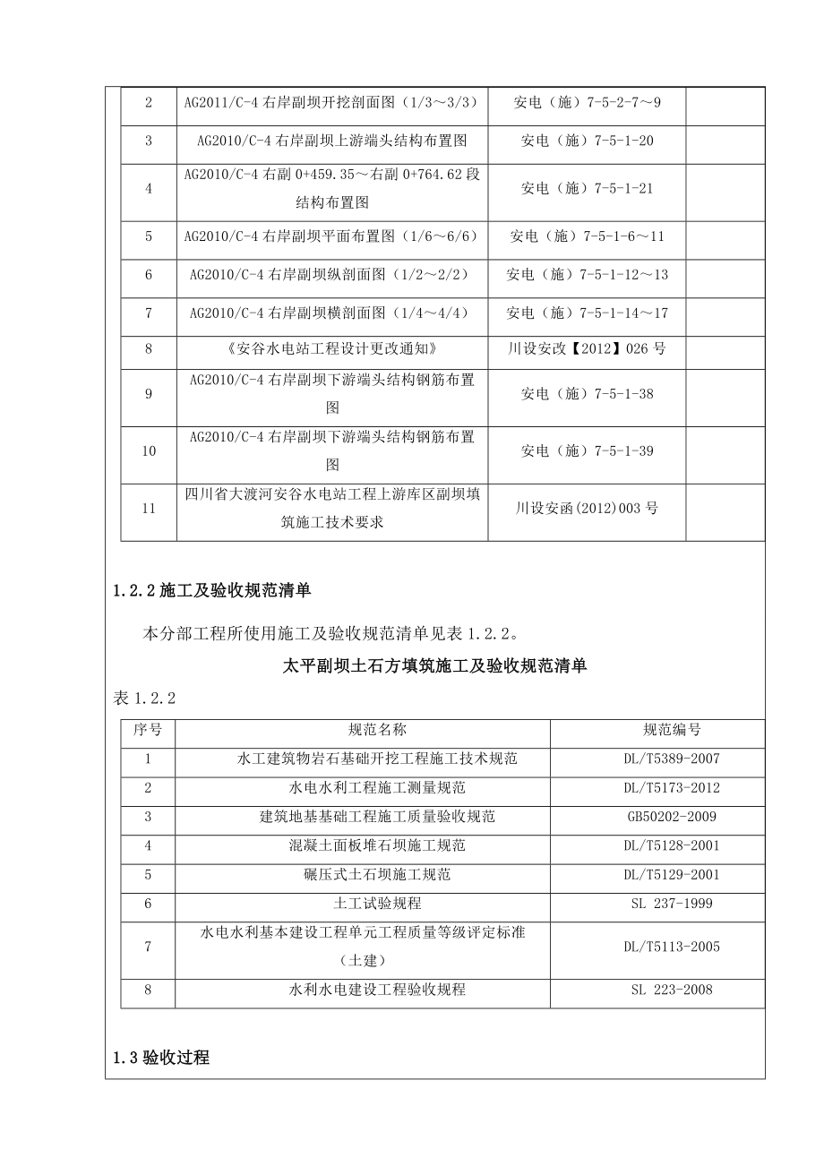 右岸太平副坝及排涝洞工程土石方填筑分部工程验收鉴定书.doc_第3页