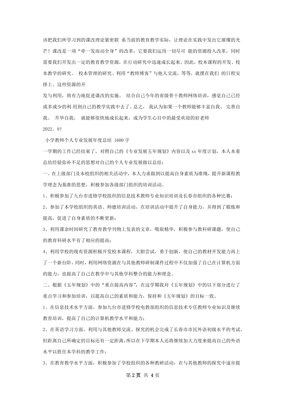 教师个人专业发展年度总结.docx_第2页