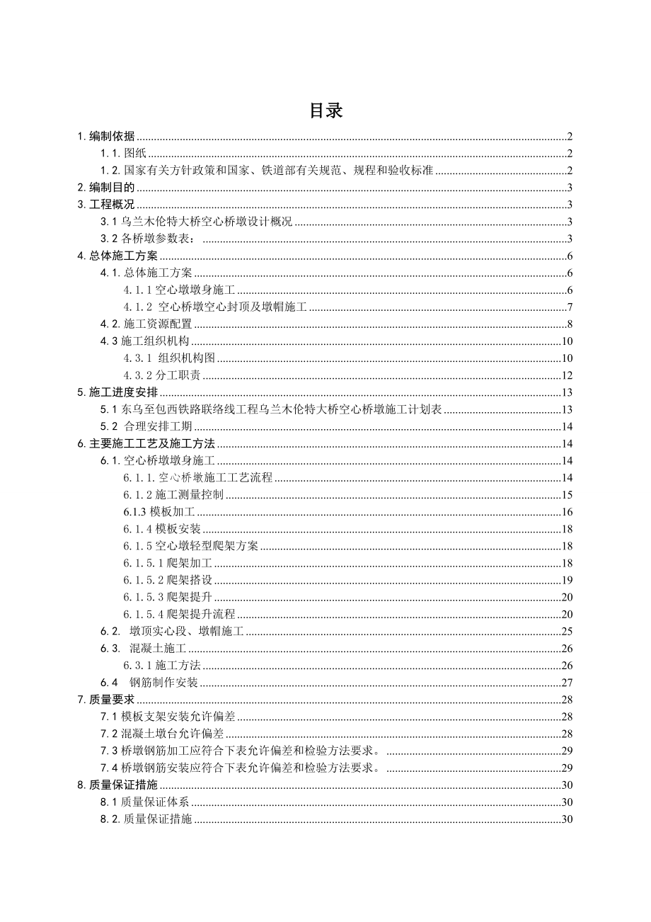 乌兰木伦特联络线工程大桥空心墩方案.doc_第1页