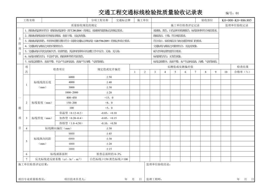 信号灯、标志牌,标线、护栏、检验批.doc_第3页