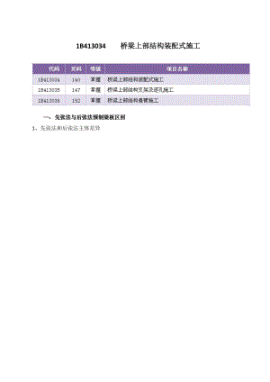 1B413034 桥梁上部结构装配式施工.doc