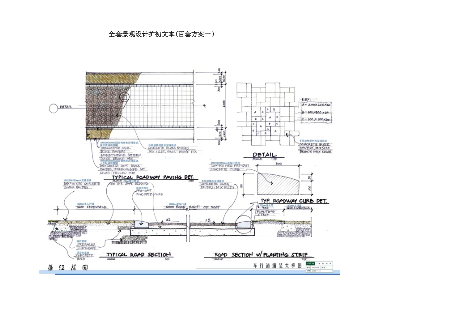 (免费)全套景观设计扩初文本(百套方案一).doc_第1页