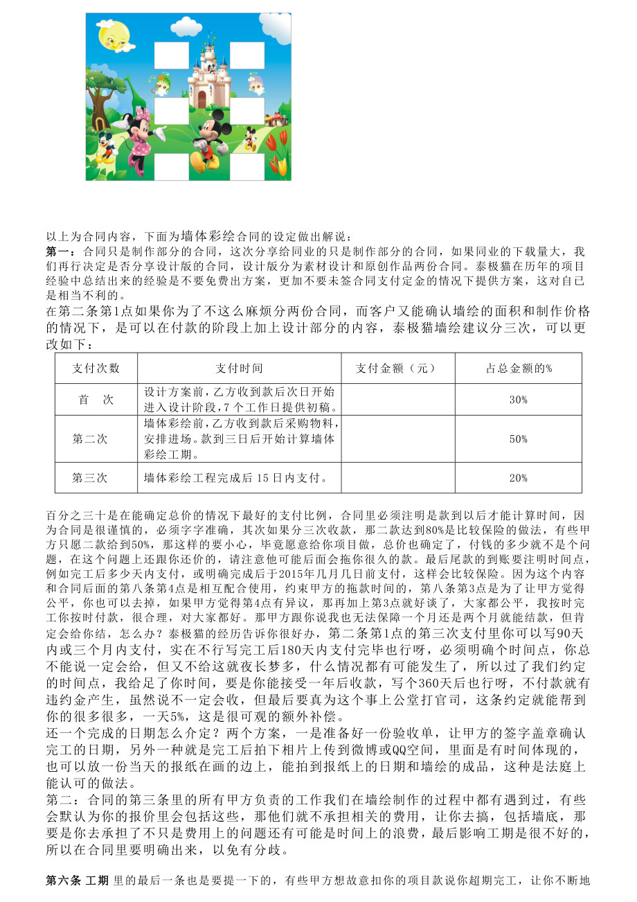 墙绘业标准的墙体彩绘合同模版范本.doc_第3页