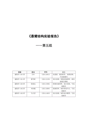 悬臂结构实验报告.doc