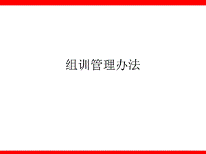 组训管理办法13页.ppt