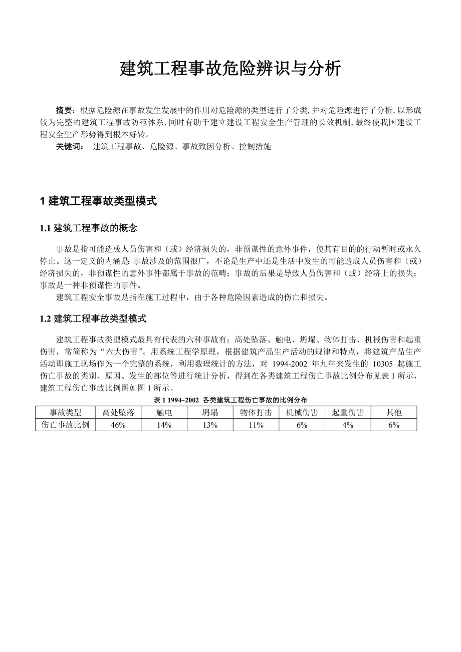 建筑工程事故危险辨识与分析.doc_第1页