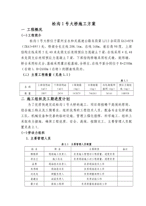 松沟1号大桥施工方案.doc