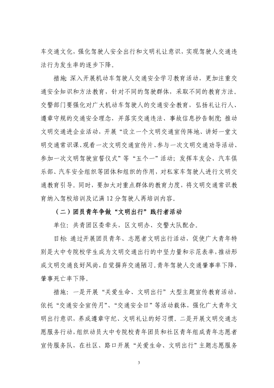 关于开展十万市民争做“文明出行”践行者活动实施方案.doc_第3页