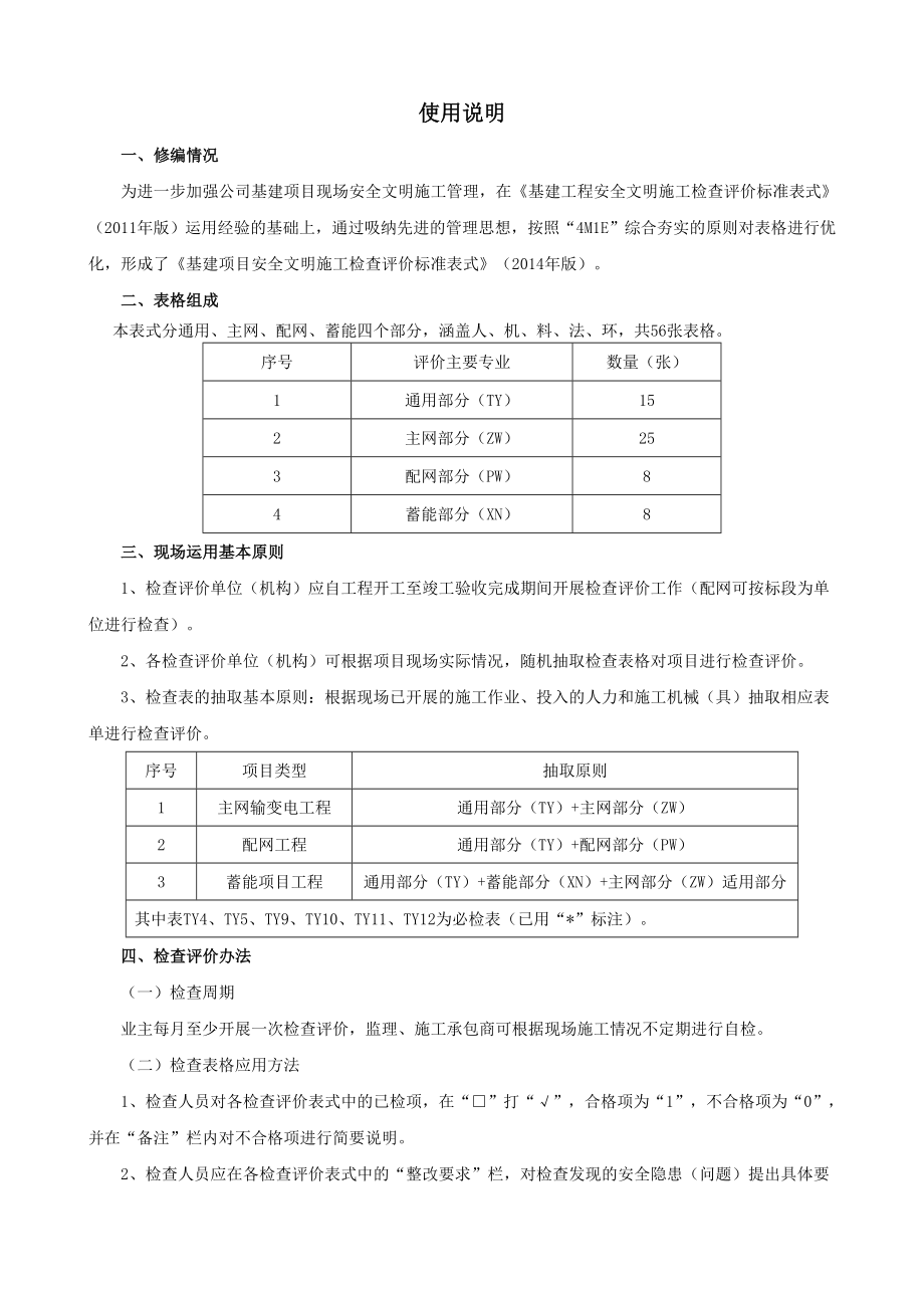 中国南方电网有限责任公司基建项目安全文明施工检查评价标准表式(版).doc_第3页