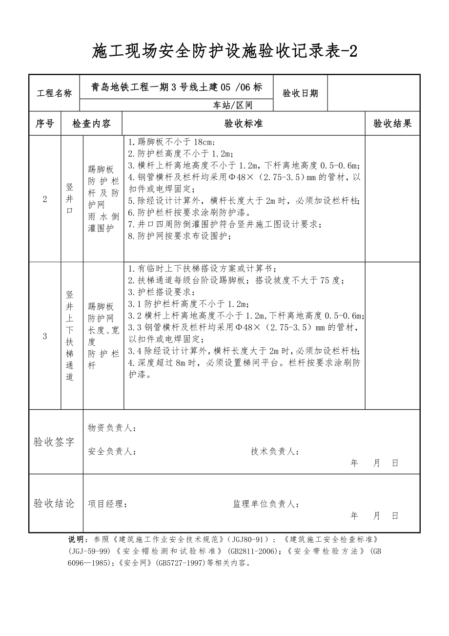 施工现场安全防护设施验收记录表.doc_第2页