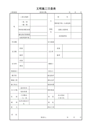 文明施工日查表.doc