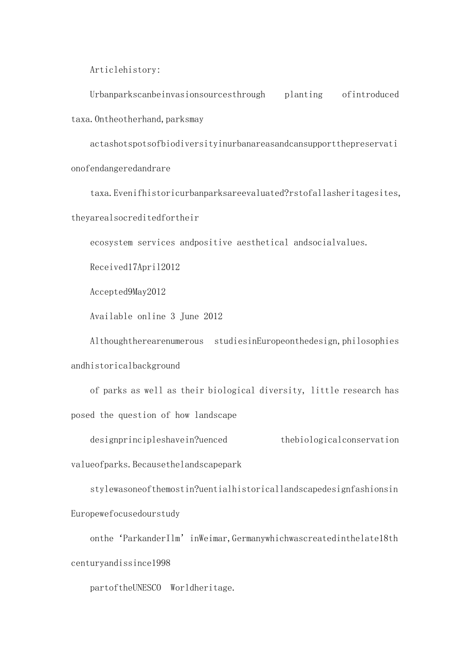 景观设计风格和园林价值保护之间的关系：德国魏玛历史公园的案例研究外文文献翻译英文原文（可编辑） .doc_第2页
