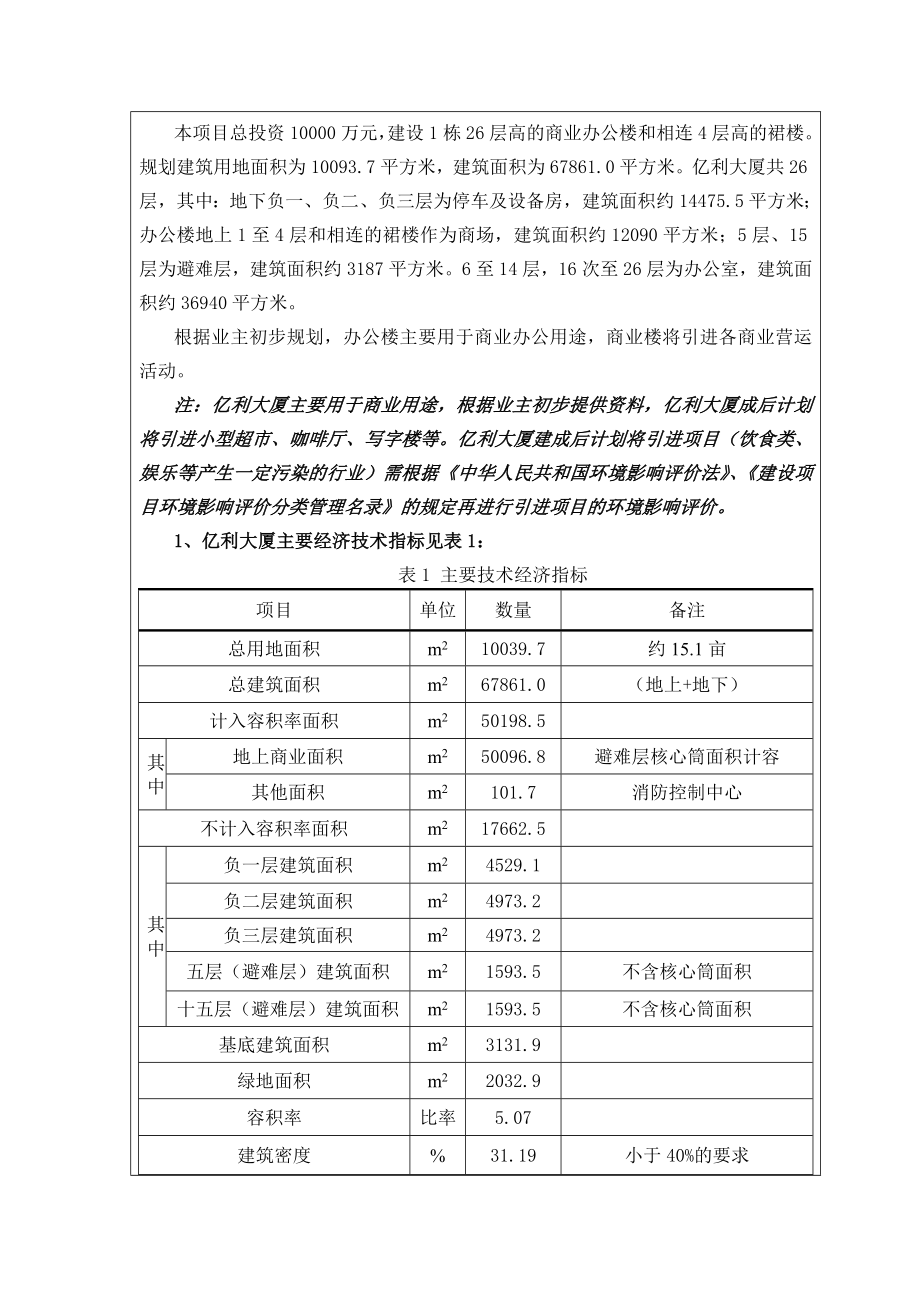 环境影响评价报告公示：亿利大厦新建建设地点广东省中山东区长江路号建设单环评报告.doc_第3页