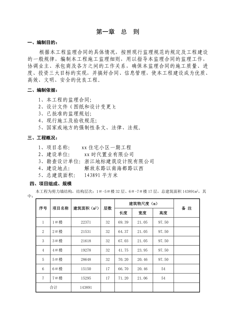 xx置业有限公司住宅小区工程监理实施细则.doc_第3页