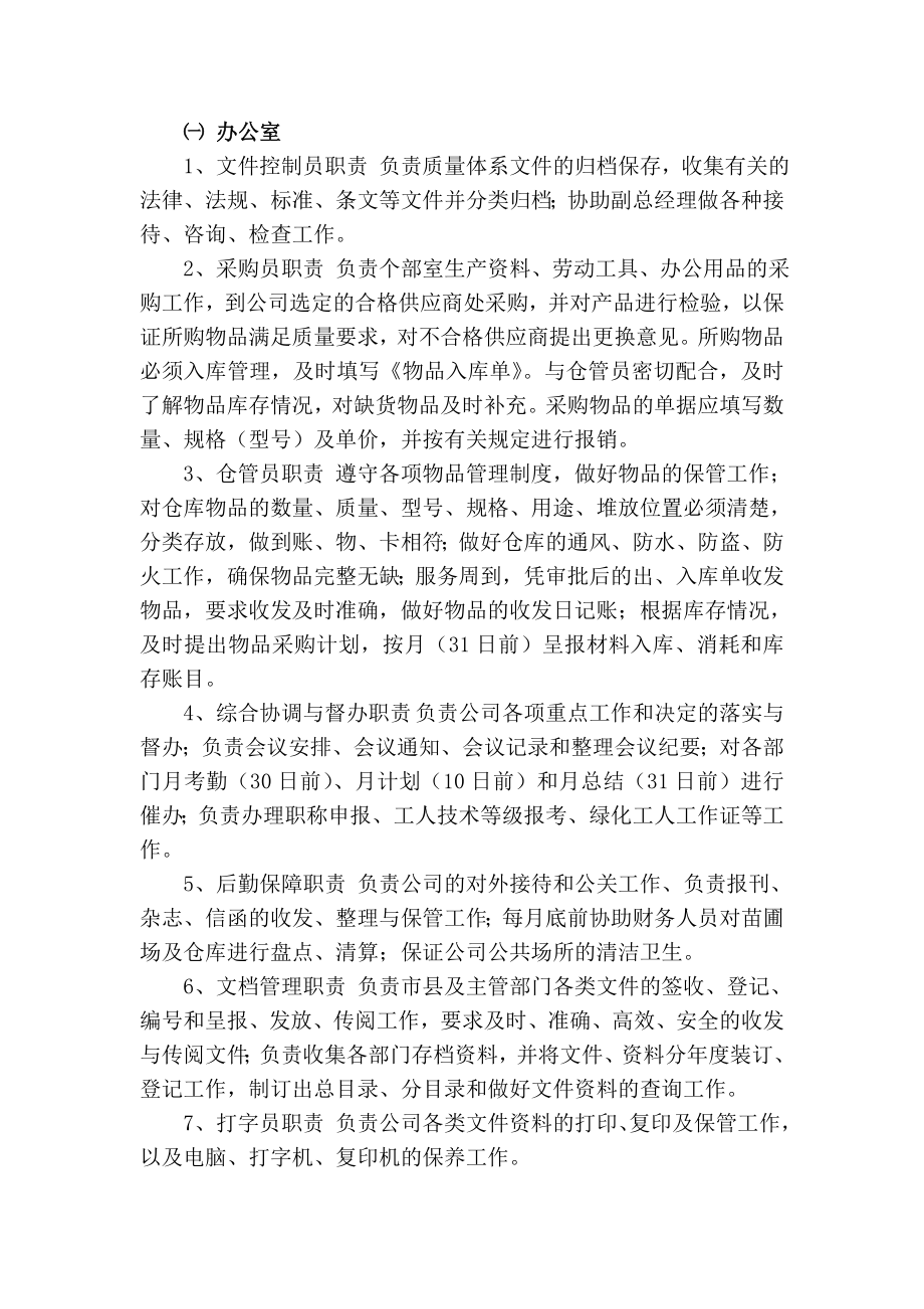 园林公司组织机构和岗位职责.doc_第2页