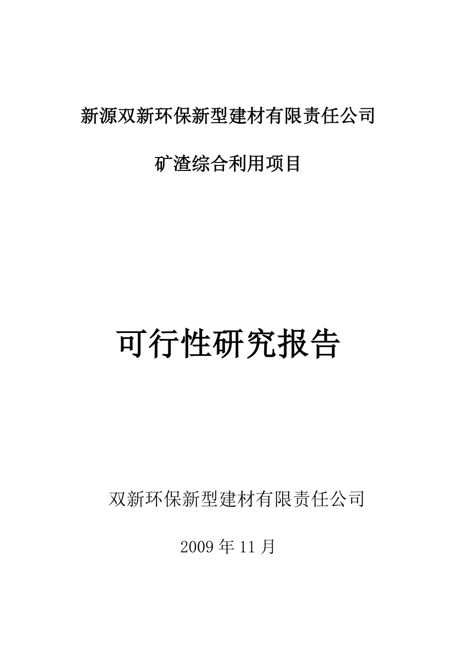 新源县双新免烧砖可行性研究报告.doc_第1页