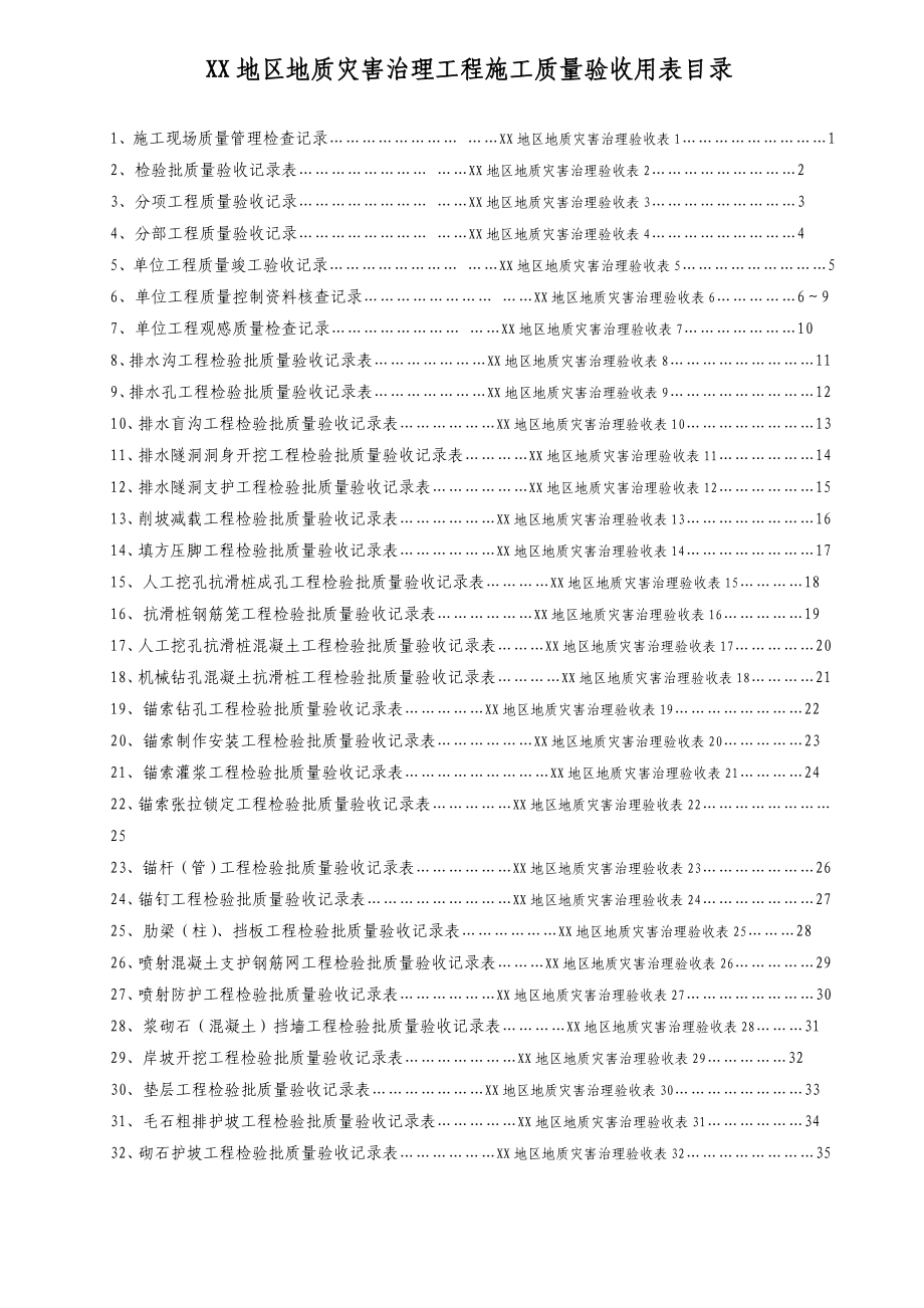 地质灾害治理工程施工质量验收用表.doc_第2页