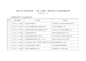 上海市沥青、三渣（水稳）混合料生产企业备案名单.doc